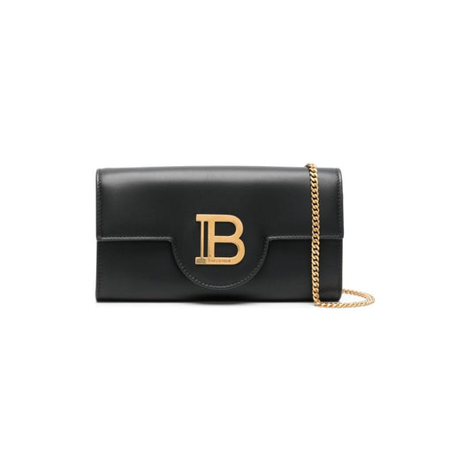 Balmain logo-plaque leather crossbody bag DN1ON197LAVE0PA-P25