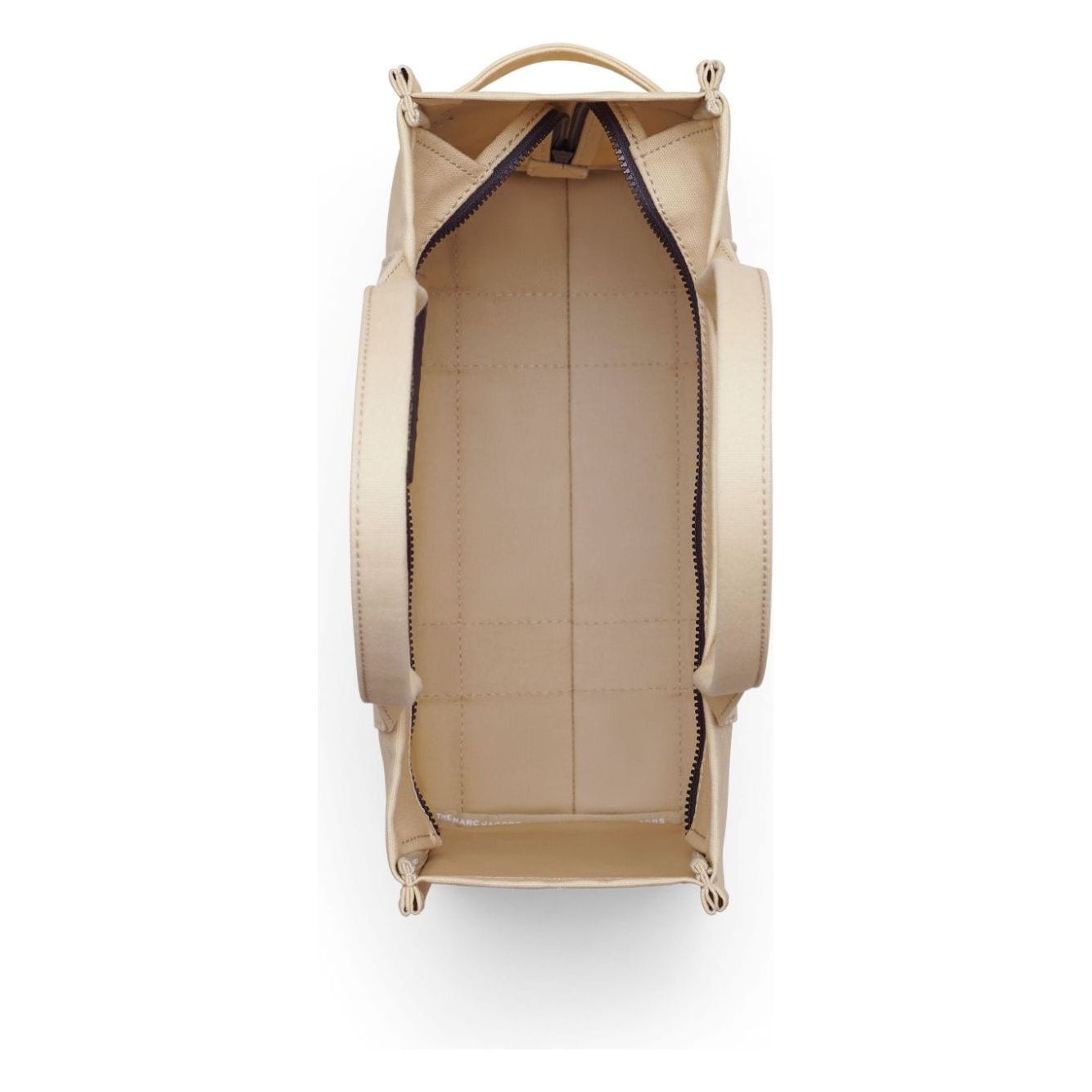 Front view with bag zipped and handles upright.