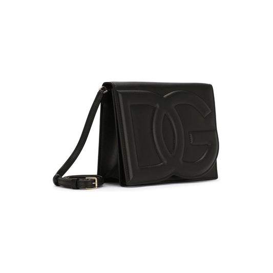 Dolce & Gabbana Calfskin DG Logo crossbody bag Shoulder Dolce & Gabbana Black