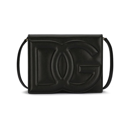 Dolce & Gabbana Calfskin DG Logo crossbody bag Shoulder Dolce & Gabbana Dark Slate Gray