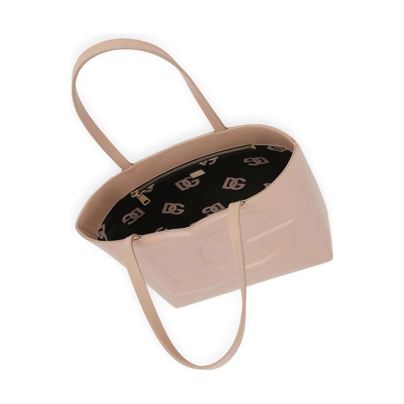 Front view with bag zipped and handles upright.