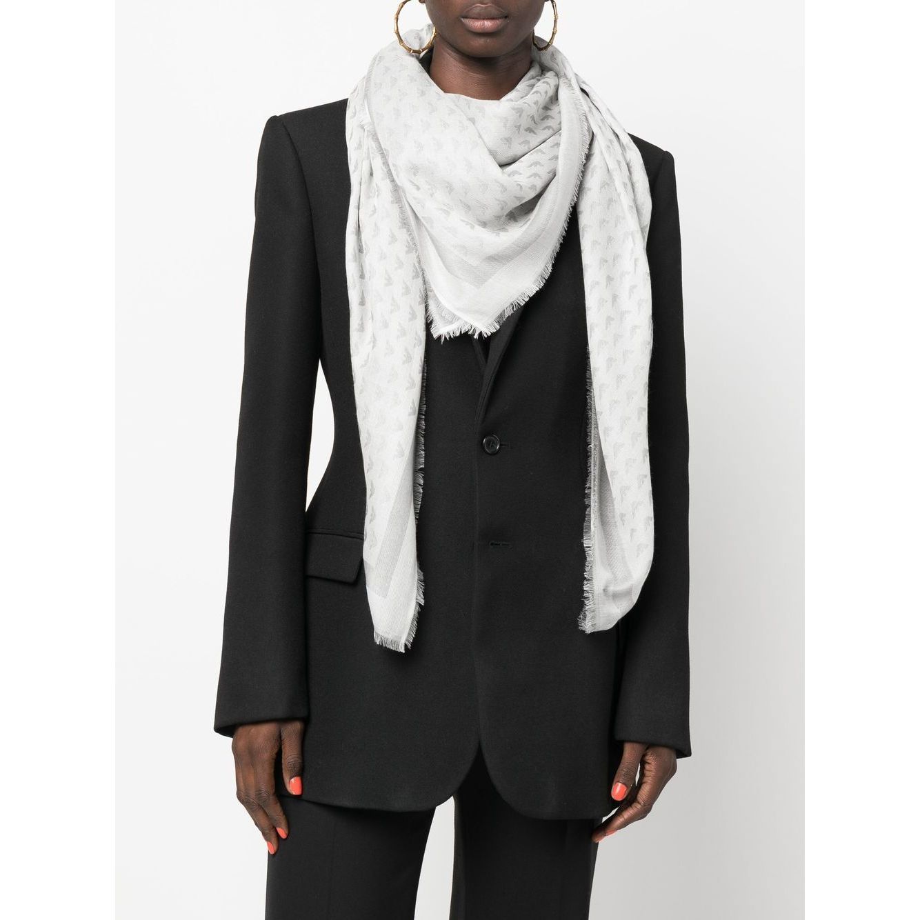 Emporio Armani Exclusive Wool blend foulard Scarves Hats & Gloves