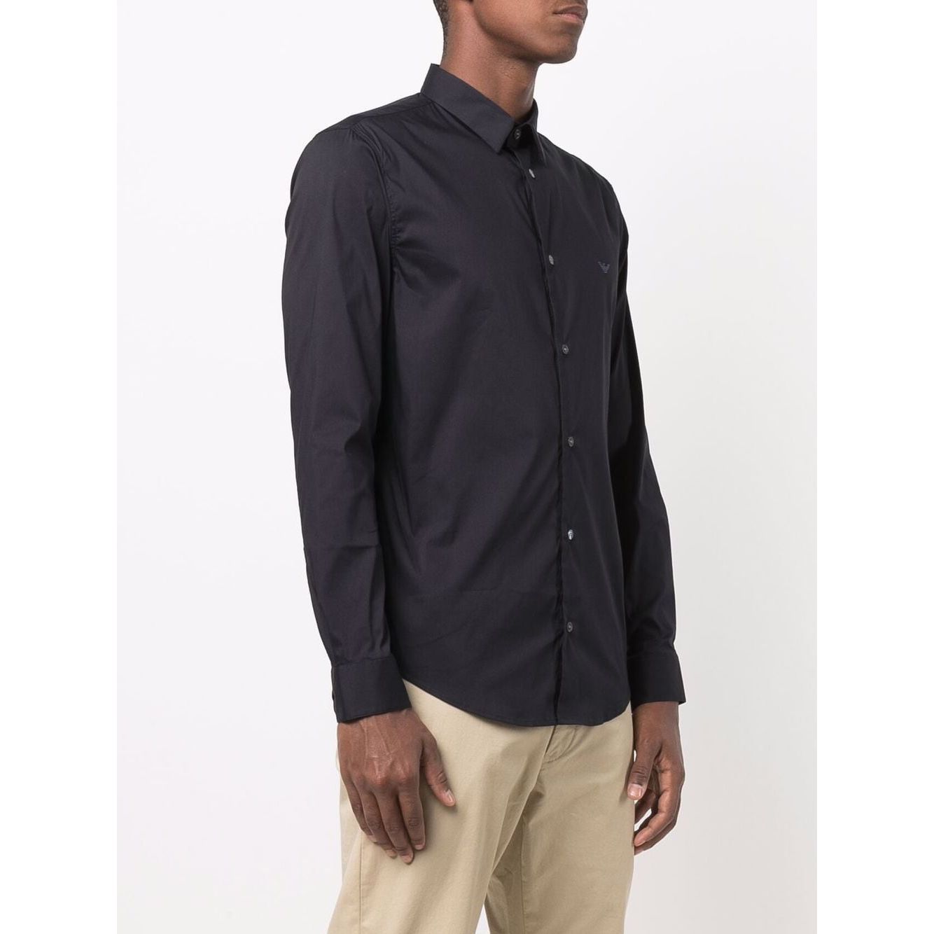 Emporio Armani logo-patch Longsleeved Shirt