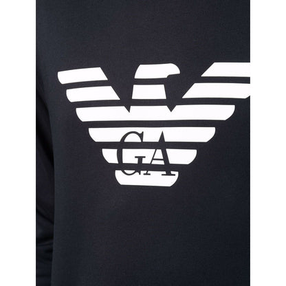 Emporio Armani Modal blend sweatshirt with logo print Topwear