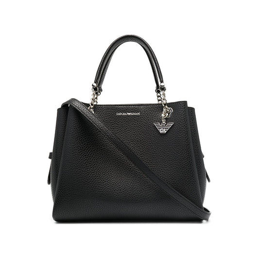 Emporio Armani pebbled-effect logo-plaque tote bag Shopper Emporio Armani Dark Slate Gray
