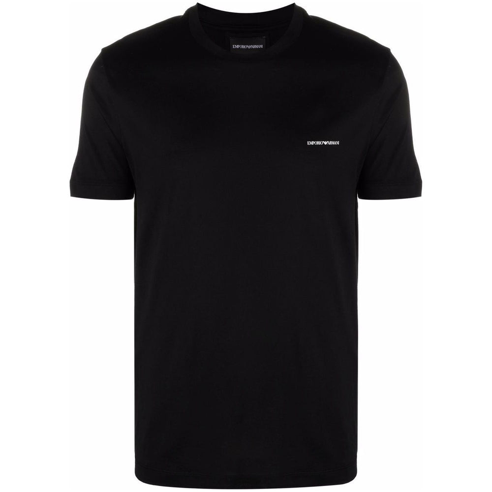 Emporio Armani ASV Lyocell blend jersey T-shirt with micro logo lettering 8N1TD81JUVZ0999-P25