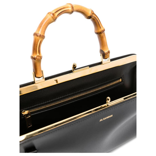 Jil Sander Goji bamboo-handle leather bag Handbag Jil Sander Dark Slate Gray