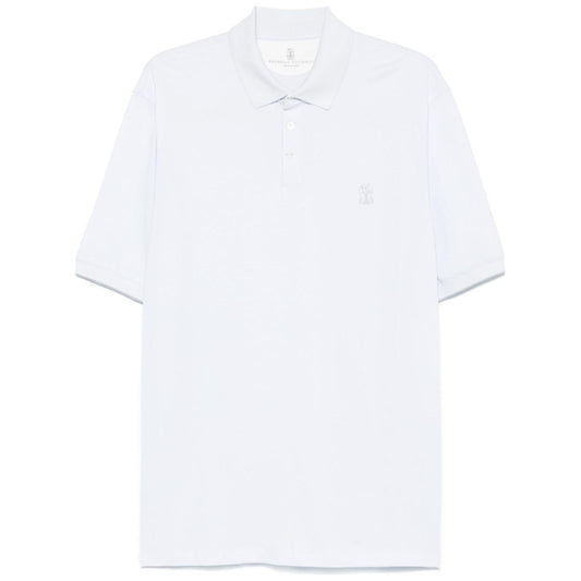 Brunello Cucinelli T-shirts and Polos Clear Blue ME8548788CVJ41-P25