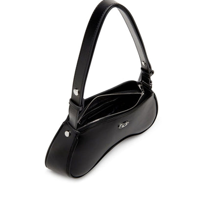 Diesel Play-Semi-gloss leather shoulder bag Shoulder