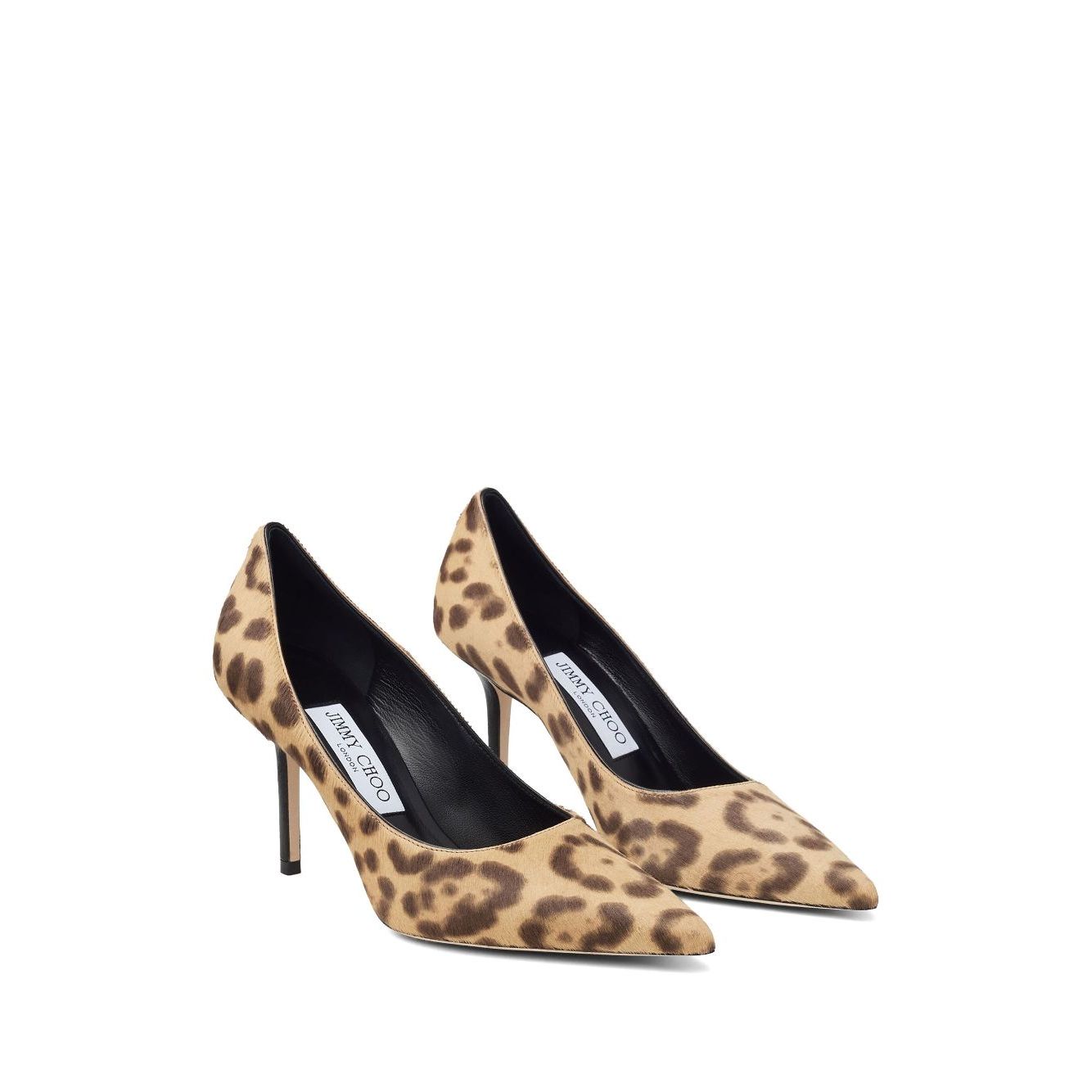 Jimmy Choo Love 85 Leopard Print Pony Pumps High Heel