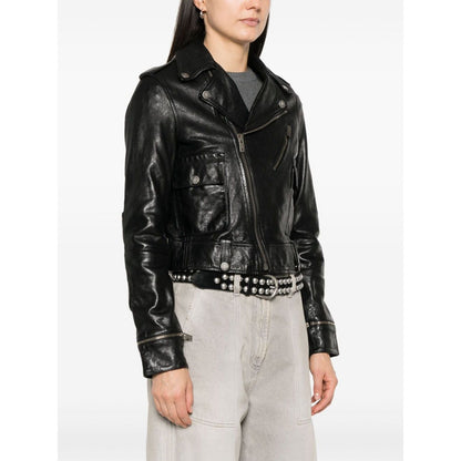Golden Goose leather jacket with shiny effect
