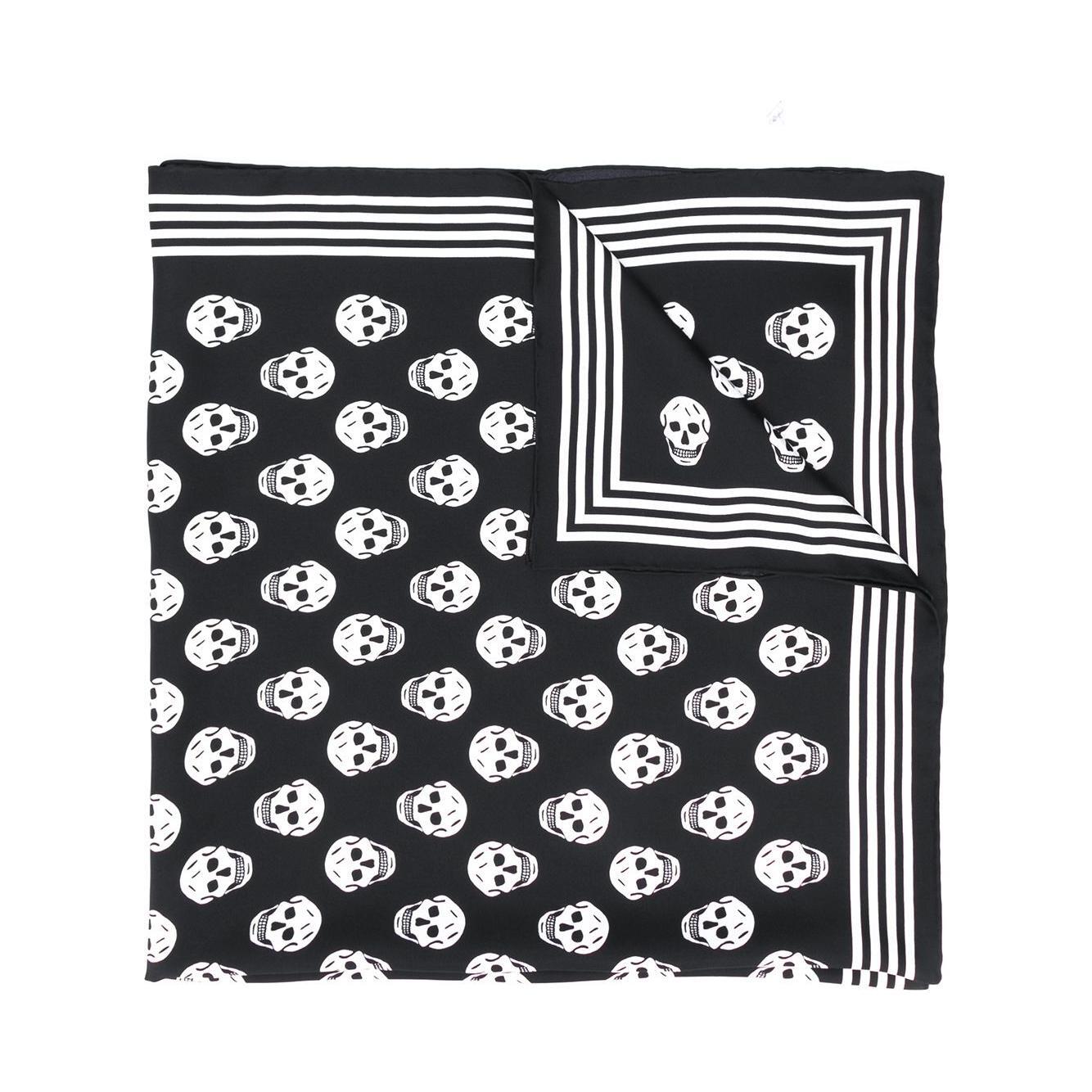 Alexander McQueen Skull silk scarf 5909293001Q1078-P24