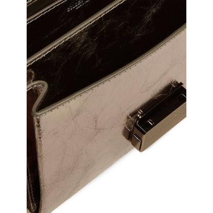 Golden Goose Venezia Bag in anthracite grey laminated leather with black details