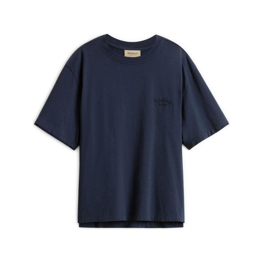 Woolrich Pure Pima Cotton T-Shirt with Logo Topwear Woolrich Dark Slate Gray