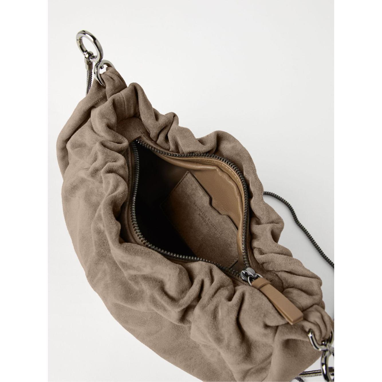 Brunello Cucinelli Suede Brioche Hobo bag