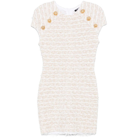 Balmain short tweed dress EF1R6023KB19GAD-P25