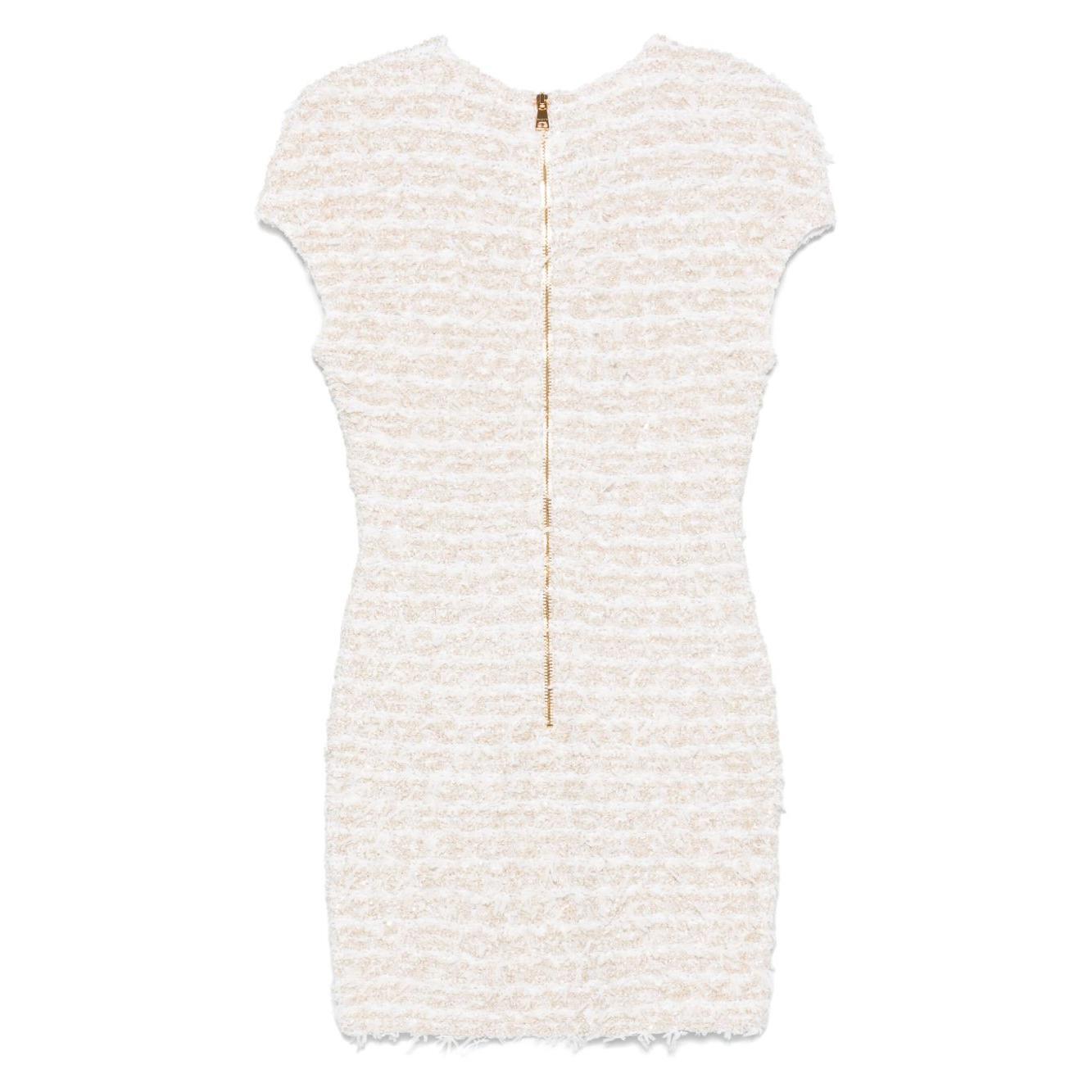 Balmain short tweed dress EF1R6023KB19GAD-P25