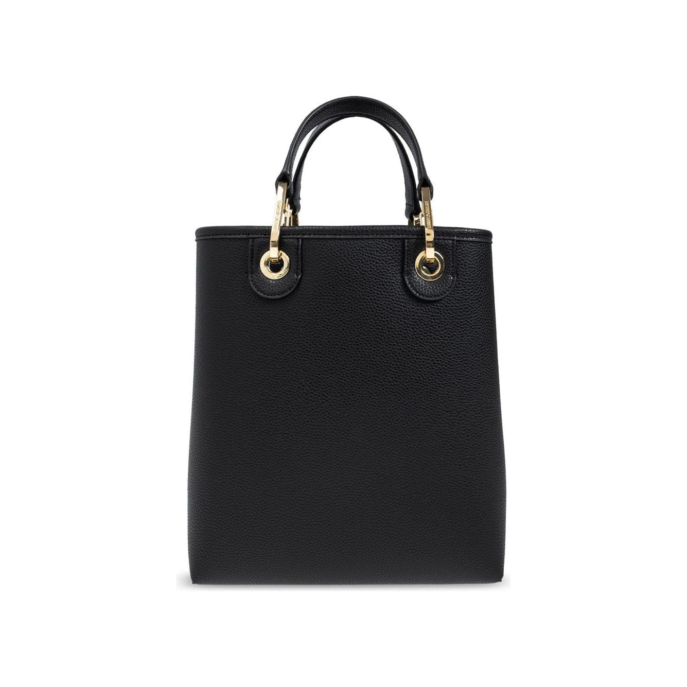 Front view with bag zipped and handles upright.