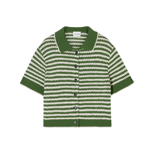 Closed Knitted green cardigan in organic cotton
