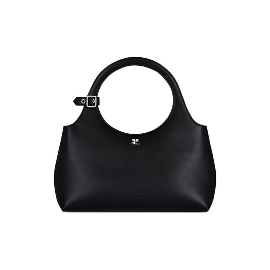 Courreges Pre Holy Day Leather Bag Handbag Courreges Pre Black
