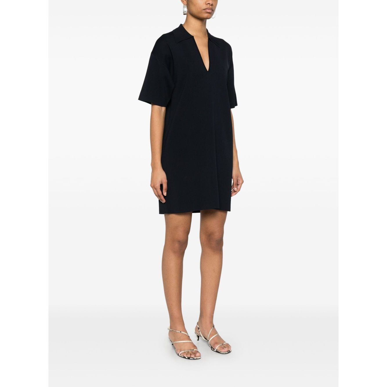 Parosh mini dress with collar detail and V-neckline