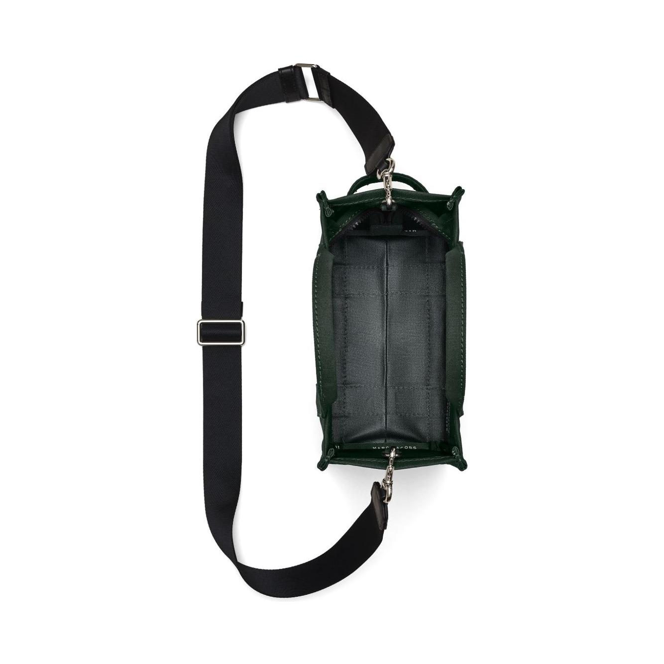 Front view with bag zipped and handles upright.