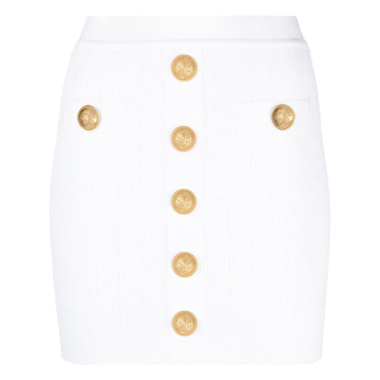 Balmain ribbed-knit miniskirt EF1LB290KB070FA-P25
