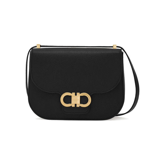 Ferragamo Double Gancini Shoulder Bag Shoulder Ferragamo Dark Slate Gray