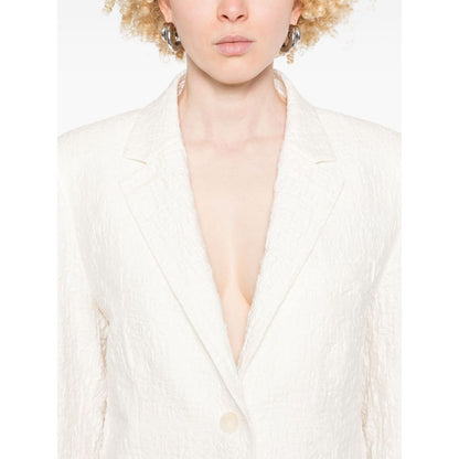 Harris Wharf London crinkled shoulder-pads blazer