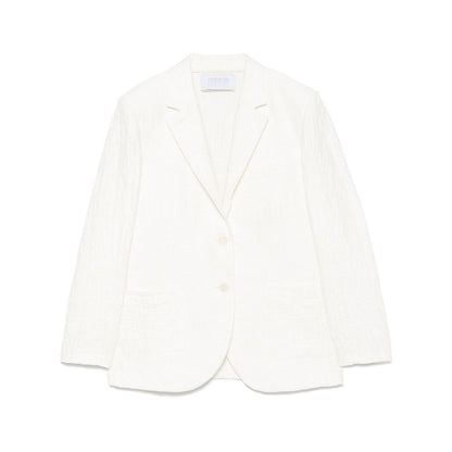Harris Wharf London crinkled shoulder-pads blazer