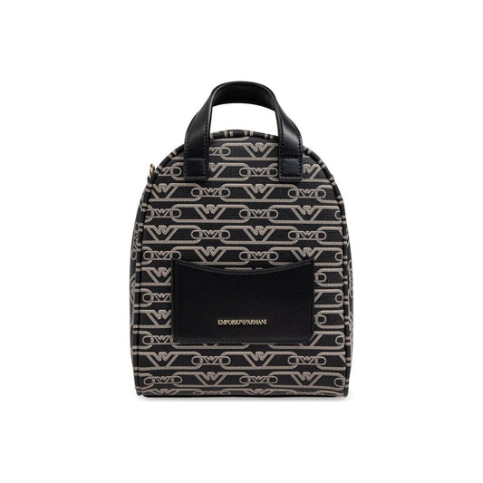 Emporio Armani jacquard-print Backpack Backpacks Emporio Armani Black