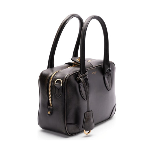 Golden Goose Vita Bag in smooth black leather and gold details Handbag Golden Goose Dark Slate Gray