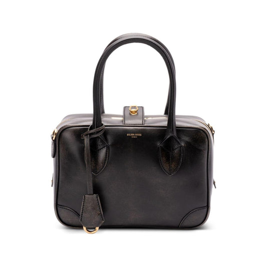 Golden Goose Vita Bag in smooth black leather and gold details Handbag Golden Goose Dark Slate Gray
