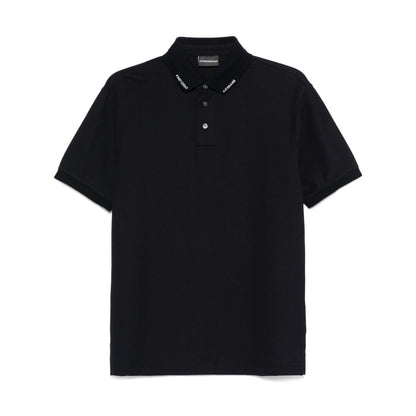 Emporio Armani Jersey polo with logo collar Topwear