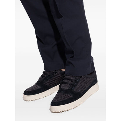 Emporio Armani Sneakers in jacquard fabric with logo lettering and suede Sneakers