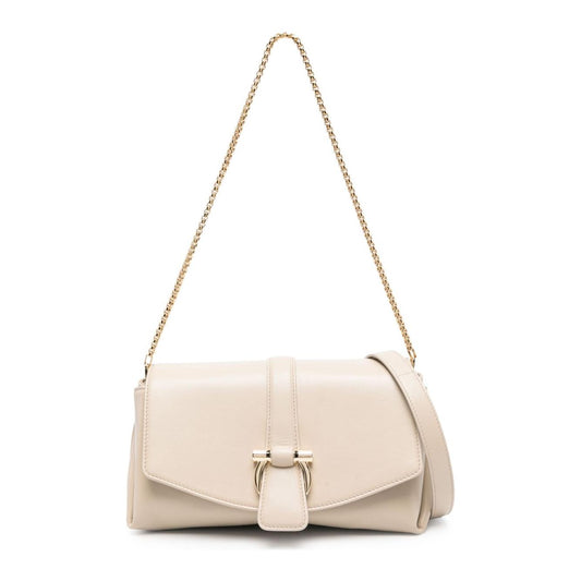 Ferragamo Front Flap Shoulder Bag Shoulder Ferragamo Light Gray