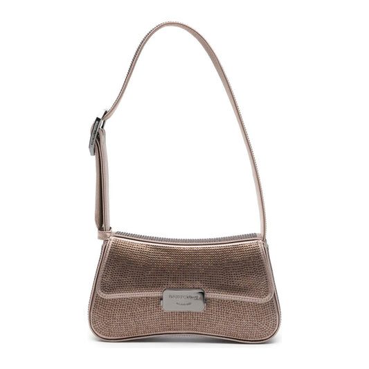 Emporio Armani Satin shoulder bag with rhinestones Shoulder Emporio Armani Dim Gray
