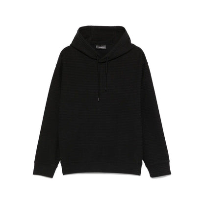 Emporio Armani logo embroidered hoodie Topwear
