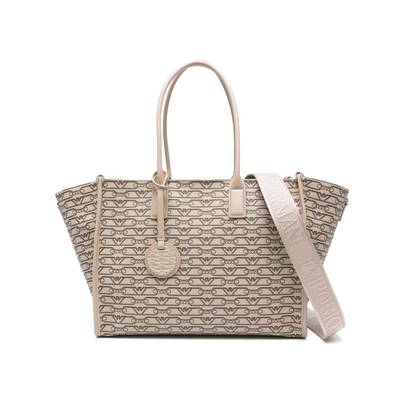 Front view with bag zipped and handles upright.