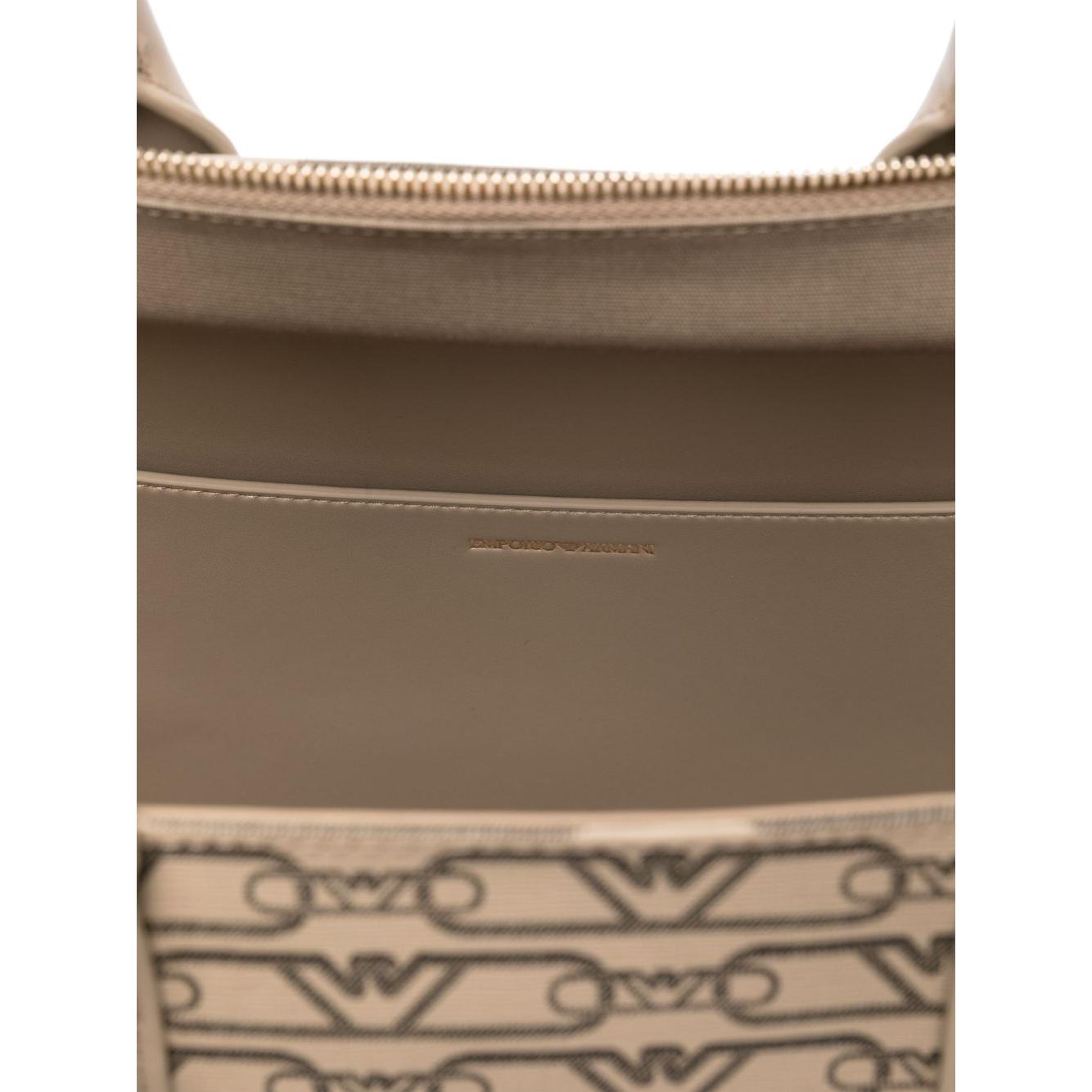 Front view with bag zipped and handles upright.