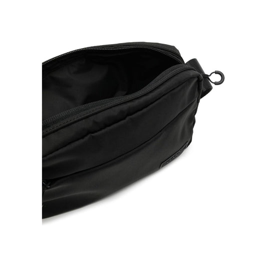 Ganni logo-patch crossbody bag Shoulder Ganni Black