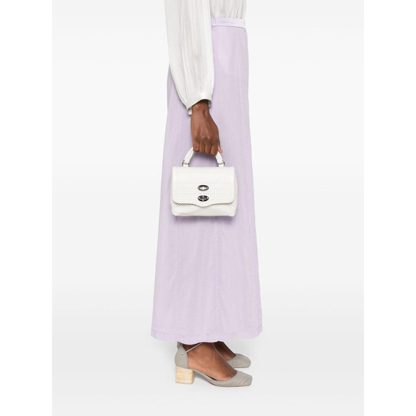 Front view with bag zipped and handles upright.
