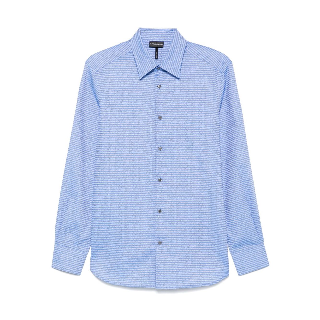 Emporio Armani Shirts Clear Blue Shirts