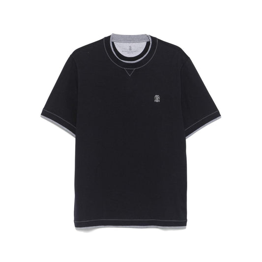 Brunello Cucinelli T-shirts and Polos Blue M0B137451GCW893-AI25