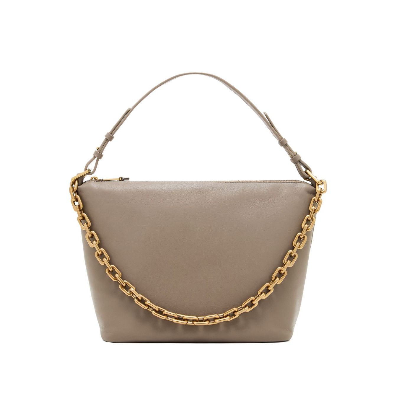 Emporio Armani Medium leather hobo bag with chain