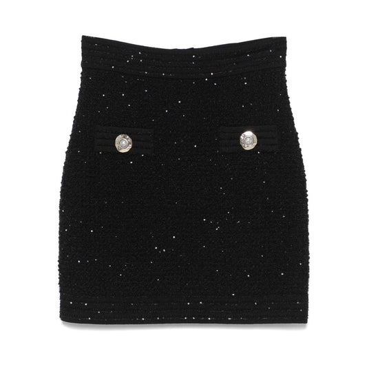 Balmain Tweed Mini Skirt FF1LB015KI740PA-AI25