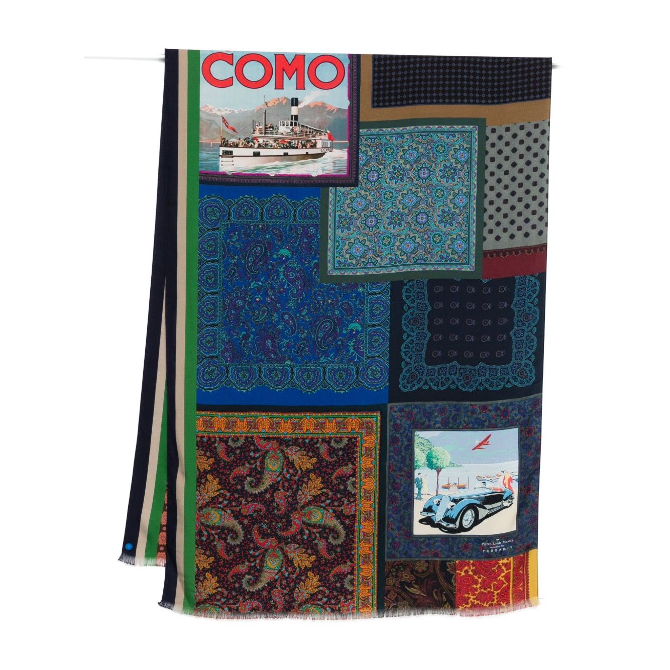 Pierre Louis Mascia Lago di Como silk printed scarf Scarves Hats & Gloves