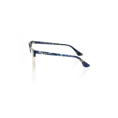 Frankie Morello Blue Metallic Fibre Glasses Frame