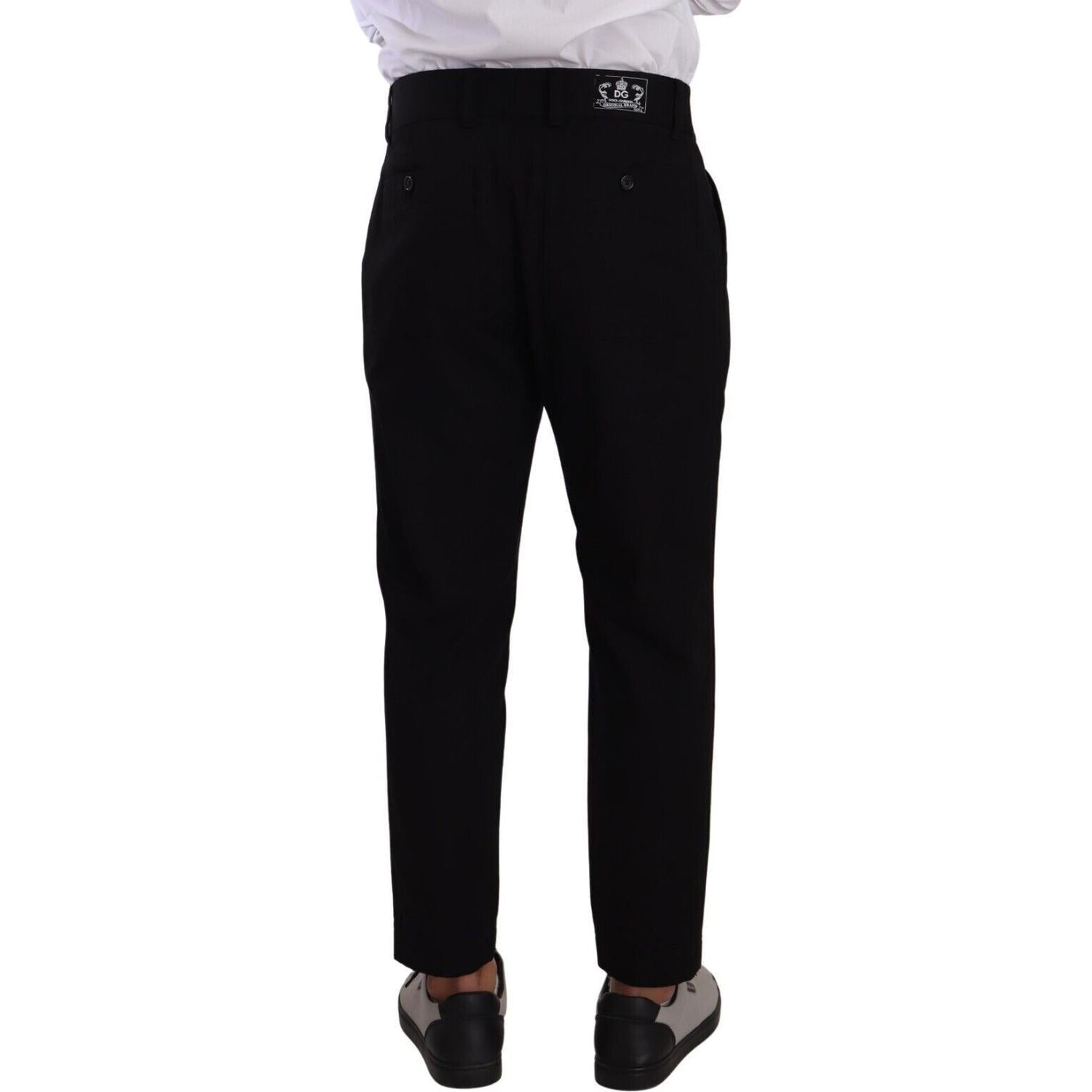 Dolce & Gabbana Black Cotton Stretch Chinos Trouser Jeans