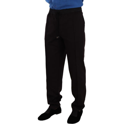 Dolce & Gabbana Bordeaux Cotton Mens Skinny Trouser Pants